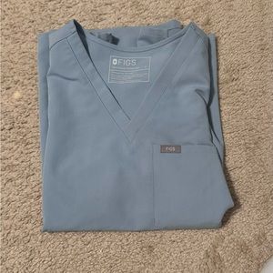 Figs Catarina Regular Small Top in Dusty Blue